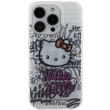 HELLO KITTY HKHCP15SHDGPHT iPhone 15 / 14 / 13 6.1&quot; ffehér keménytok IML Kitty On Bricks Graffiti tok és táska