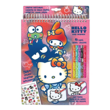 HELLO KITTY kreatív készlet 10 színes ceruzával és matricákkal kreatív és készségfejlesztő