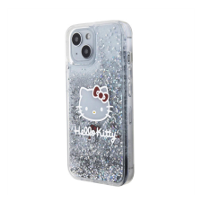 HELLO KITTY Liquid Glitter Electroplating Head Logo Apple Iphone 15 hátlap tok, átlátszó tok és táska