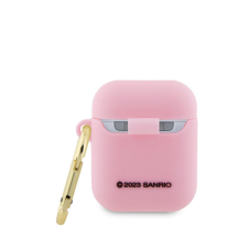 HELLO KITTY Liquid Silicone 3D Kitty Head Logo AirPods 1/2 tok, rózsaszín audió kellék