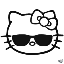  Hello Kitty matrica napszemüvegben matrica