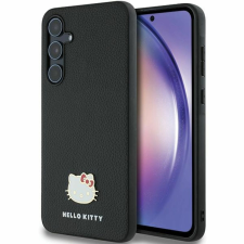 Hello Kitty Metal Logo Kitty Head tok Samsung Galaxy A55-höz - fekete tok és táska