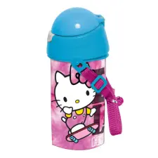  Hello Kitty Skateboard kulacs, sportpalack 500 ml kulacs, kulacstartó