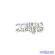  Hello Tavasz fa felirat 10x4,5cm 5db/csomag - Fehér dekorációs kellék