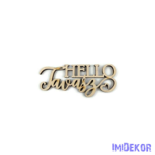  Hello Tavasz fa felirat 10x4,5cm 5db/csomag - Natúr dekorációs kellék