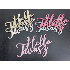 Hello tavasz feirat pasztell rózsaszín 12*19cm dekorációs kellék