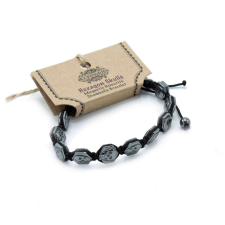  Hematit Shamballa Karkötő - Hexagon Koponyák karkötő
