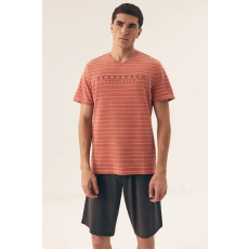 henderson Deli férfi pizsama, téglavörös XL