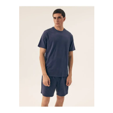 henderson Shore férfi pizsama, kék, pálmás XL