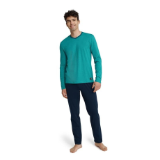 henderson Udon férfi pizsama, zöld, csíkos L