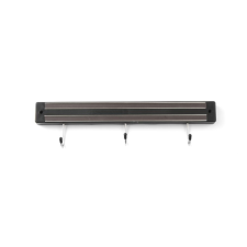 Hendi Késtartó mágnes akasztókkal, HENDI, 3 kampó, Fekete, (L)340mm konyhai eszköz