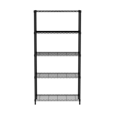 Hendi Tárolóállvány  - 5 darab polccal  - fekete - 910x455x(H)1830mm - HENDI 812990 konyhai eszköz