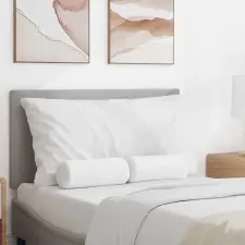  Hengerpárnák 2 pcs Fehér Ø 15 x 40 cm szövet lakástextília