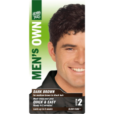 HennaPlus Természetes hajfesték férfiaknak SÖTÉTBARNA, 80 ml (8710267400049) hajfesték, színező