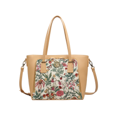  Henney Bear Kézi- És Válltáska -H-1002-FLORAL SUMMER BEIGE-
