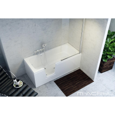  Héra akadálymentesített besétálós akril kád 160x75 balos kád, zuhanykabin