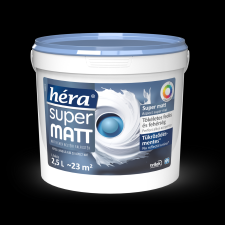 Héra super matt beltéri színes falfesték 2,5l fehér fal- és homlokzatfesték