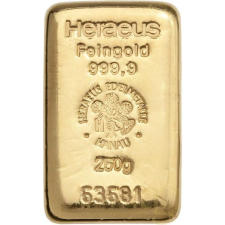 Heraeus 250g - befektetési aranyrúd egyéb ékszer