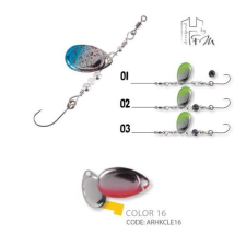  Herakles Clever Spin 1,5gr Silver Red körforgó villantó csali