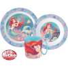 Hercegnők Disney Hercegnők Ariel étkészlet, micro műanyag szett