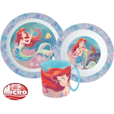 Hercegnők Disney Hercegnők Ariel étkészlet, micro műanyag szett babaétkészlet