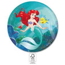 Hercegnők Disney Hercegnők, Ariel papírtányér 8 db-os 23 cm FSC party kellék