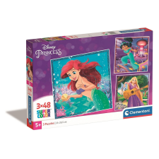 Hercegnők Disney Hercegnők puzzle 3x48 db-os (Ariel) puzzle, kirakós