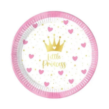 Hercegnők Little Princess papírtányér 8 db-os 20 cm FSC party kellék