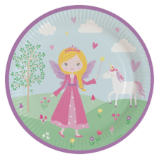 Hercegnők Princess, Hercegnő papírtányér 8 db-os 23 cm party kellék