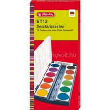 Herlitz 12 szín ST12 + fedőfehér vízfesték (HERLITZ_10116655) ecset, festék