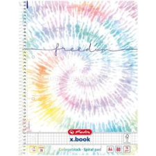 Herlitz Batik Freedom A4 80lapos perforált kockás spirálfüzet (HERLITZ_50044115) füzet