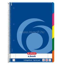Herlitz College A4 100lapos színregiszteres vonalas spirálfüzet (HERLITZ_00296483) füzet