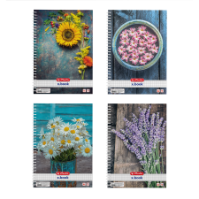 Herlitz Flower 70 lapos A4 kockás spirálfüzet - Többfajta (09542861) füzet
