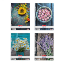 Herlitz Flower A4 70lapos vonalas spirálfüzet füzet