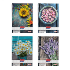 Herlitz Flower A5 80lapos kockás spirálfüzet füzet