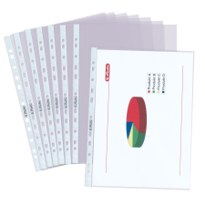 Herlitz Hungária Kft. Herlitz Lefűzhető tasak A4/10 db  víztiszta 50 mikronos irattartó