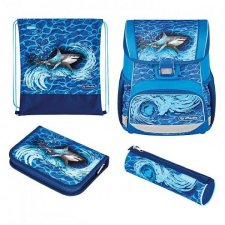 Herlitz Loop Plus cápás iskolatáska szett - Blue Shark iskolatáska