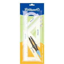 Herlitz Pelikán 5 részes vonalzókészlet körzővel vonalzó