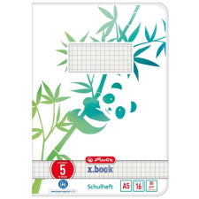 Herlitz Schulheft A5 GREENline 16 Bl. Lineatur 05   Panda (50040025) füzet