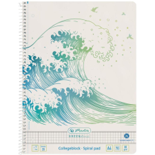 Herlitz Spiralblock A4 70 Bl. liniert 28 GREENline Welle (50033478) füzet