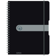 Herlitz Spiralblock "to go" PP-Cover A4 80 Bl. opak schwarz (11293073) füzet
