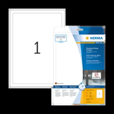 HERMA 190 mm x 275 mm Műanyag Íves etikett címke  Fehér  ( 25 ív/doboz ) etikett