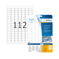 HERMA 25,4*16,9 mm-es Herma A4 íves etikett címke, fehér színű (25 ív/doboz) etikett