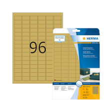 HERMA 30,5*16,9 mm-es Herma A4 íves etikett címke, arany színű (25 ív/doboz) etikett