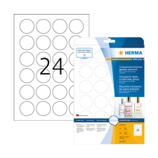 HERMA 40 mm-es Herma A4 íves etikett címke, priehladná (číra), (25 ív/doboz) etikett