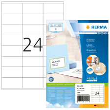HERMA 70x36 mm Címke tintasugaras és lézer nyomtatóhoz (2400 címke / csomag) etikett