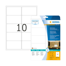 HERMA 99,1*57 mm-es Herma A4 íves etikett címke, fehér színű (25 ív/doboz) etikett