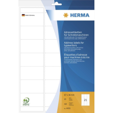 HERMA Adressetik. 67x38   mm Papier matt Ecken rund 420 St. (4431) etikett