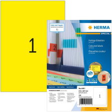 HERMA Etiketten A4 gelb 210x297 mm Papier matt  100 St. (4401) etikett