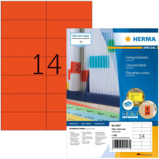 HERMA Etiketten A4 rot  105x42,3mm Papier matt 1400 St. (4557) etikett